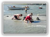 Sandburgen bauen macht Spass.